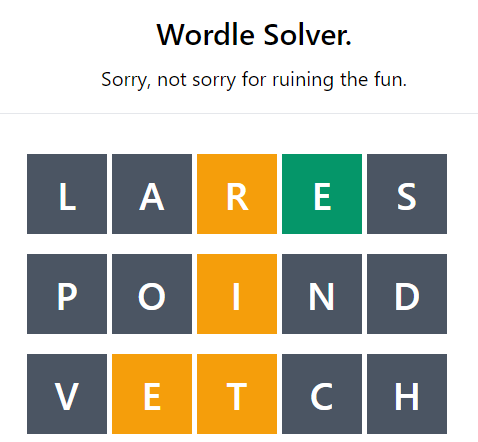 Wordle solver